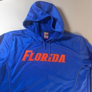 Nike‎ Team Florida Gators Hoodie Mens Large Blue Therma-FIT Pullover Sweatshirt